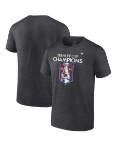 Men's Colorado Avalanche Heathered Charcoal 2022 Stanley Cup Champions Jersey Roster T-Shirt
