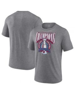 Men's Colorado Avalanche Heathered Gray 2022 Stanley Cup Champions Banner Tri-Blend T-Shirt