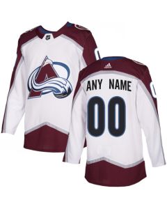 Men's Colorado Avalanche White Custom Name Number Size NHL Stitched Jersey