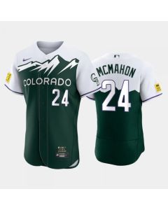 Men's Colorado Rockies #24 Ryan McMahon 2022 Green City Connect Flex Base Stitched Jersey
