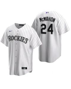 Men's Colorado Rockies #24 Ryan McMahon White Stitched Baseball Jersey