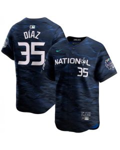 Men's Colorado Rockies #35 Elias Diaz Royal 2023 All-star Stitched Baseball Jersey