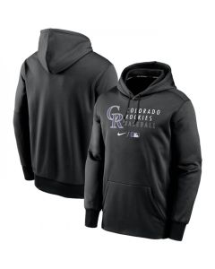 Men's Colorado Rockies Black 2022 Performance Pullover Hoodie