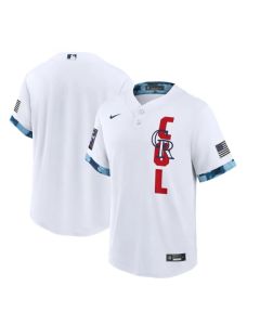 Men's Colorado Rockies Blank 2021 White All-Star Cool Base Stitched MLB Jersey