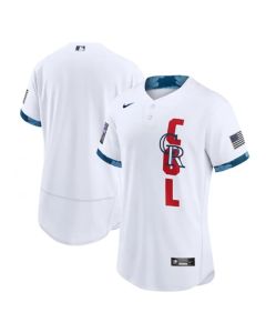 Men's Colorado Rockies Blank 2021 White All-Star Flex Base Stitched MLB Jersey