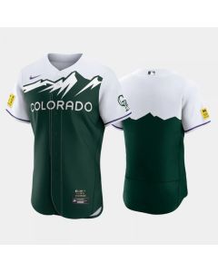 Men's Colorado Rockies Blank 2022 Green City Connect Flex Base Stitched Jersey