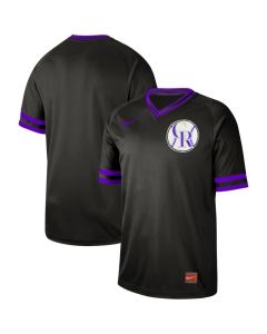 Men's Colorado Rockies Blank Black Cooperstown Collection Legend Stitched MLB Jersey