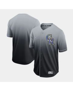 Men's Colorado Rockies Blank Black Fade Stitched MLB Jersey