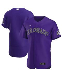 Men's Colorado Rockies Blank Purple Flex Base Stitched Jersey