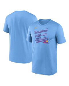 Men's Colorado Rockies Light Blue 2025 City Connect Team Phrase Legend Performance T-Shirt