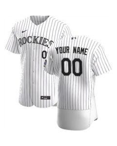 Men's Colorado Rockies White Customized Stitched MLB Jersey