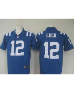 Men's Colts #12 Andrew Luck Blue Limited Rush Stitched NFL Jersey