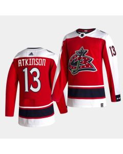 Men's Columbus Blue Jackets #13 Cam Atkinson 2020-21 Red Reverse Retro Stitched Jersey