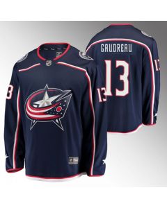 Men's Columbus Blue Jackets #13 Johnny Gaudreau 2022-23 Navy Stitched Jersey