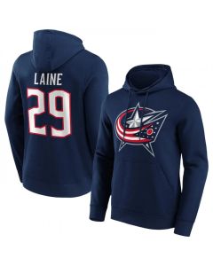 Men's Columbus Blue Jackets #29 Patrik Laine Navy Pullover Hoodie