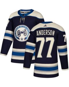 Men's Columbus Blue Jackets #77 Josh Anderson Navy Blue Stitched NHL Jersey
