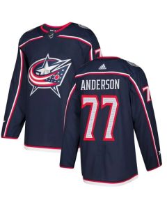 Men's Columbus Blue Jackets #77 Josh Anderson Navy Stitched NHL Jersey