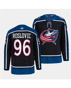 Men's Columbus Blue Jackets #96 Jack Roslovic Black 2022-23 Reverse Retro Stitched Jersey