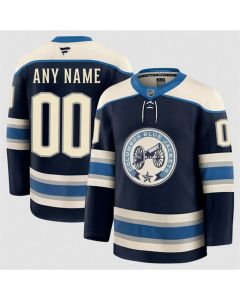 Men's Columbus Blue Jackets Active Player Custom Navy 2024-25 Alternate Stitched Hockey Jersey