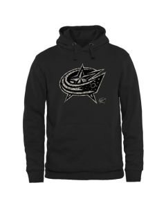 Men's Columbus Blue Jackets Black Rink Warrior Pullover Hoodie