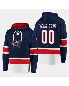 Men's Columbus Blue Jackets Navy All Stitched Sweatshirt Hoodie