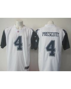 Men's Cowboys #4 Dak Prescott White Limited Rush Stitched NFL Jersey