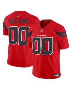 Men's Custom Red Houston Texans Vapor F.U.S.E. Limited Jersey