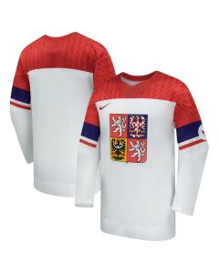 Men's Czech Republic Hockey White 2026 Home Replica Jersey