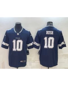 Men's Dallas Cowboys #10 Cooper Rush Navy Stitched Football Jersey