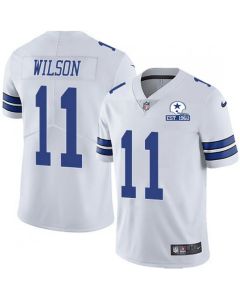Men's Dallas Cowboys #11 Cedrick Wilson White With Established In 1960 Patch Limited Stitched Jersey