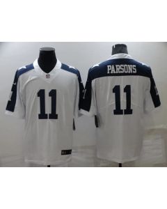 Men's Dallas Cowboys #11 Micah Parsons White/Navy Vapor Limited Stitched Jersey