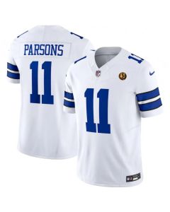 Men's Dallas Cowboys #11 Micah Parsons White2023 F.U.S.E. With John Madden Patch Vapor Limited Stitched Football Jersey