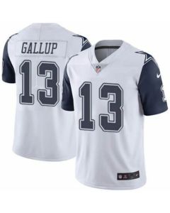 Men's Dallas Cowboys #13 Michael Gallup White Color Rush Limited Stitched Jersey