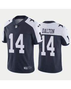 Men's Dallas Cowboys #14 Andy Dalton Navy Vapor Limited Stitched Jersey
