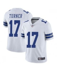 Men's Dallas Cowboys #17 Malik Turner White Vapor Limited Stitched Jersey