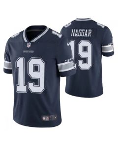 Men's Dallas Cowboys #19 Chris Naggar Navy Vapor Limited Stitched Jersey