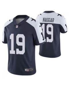 Men's Dallas Cowboys #19 Chris Naggar Navy/White Vapor Limited Stitched Jersey