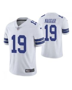 Men's Dallas Cowboys #19 Chris Naggar White Vapor Limited Stitched Jersey