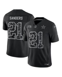 Men's Dallas Cowboys #21 Deion Sanders Nike Black 2026 Salute to Service Vapor F.U.S.E. Limited Jersey