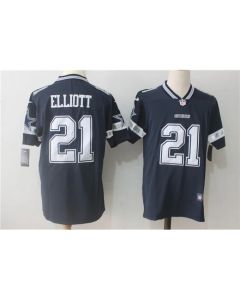 Men's Dallas Cowboys #21 Ezekiel Elliott Navy Blue Team Color Stitched NFL Vapor Untouchable Limited Jersey