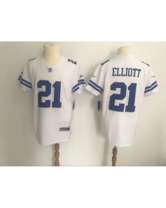 Men's Dallas Cowboys #21 Ezekiel Elliott White Vapor Untouchable Stitched NFL Jersey