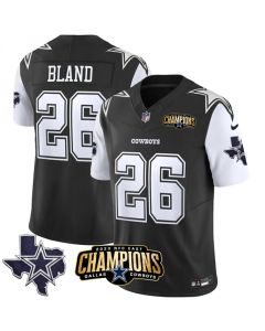 Men's Dallas Cowboys #26 DaRon Bland Black/White 2023 F.U.S.E. NFC East Champions Patch Stitched Football Jersey