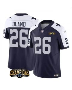 Men's Dallas Cowboys #26 DaRon Bland Navy/White 2023 F.U.S.E. NFC East Champions Patch Stitched Football Jersey