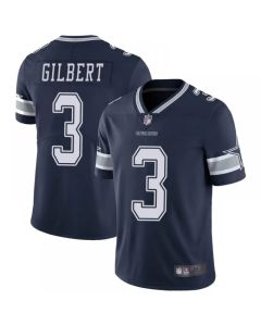Men's Dallas Cowboys #3 Garrett Gilbert Navy Vapor Limited Stitched Jersey