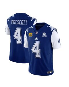 Men's Dallas Cowboys #4 Dak Prescott 2023 F.U.S.E. Navy With Established In 1960 Patch And 4-Star C Patch Stitched Football Jersey