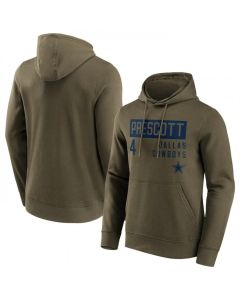 Men's Dallas Cowboys #4 Dak Prescott Fashion Name & Number Hoodie