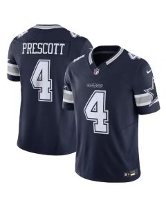 Men's Dallas Cowboys #4 Dak Prescott Navy 2023 F.U.S.E. Vapor Limited Stitched Football Jersey
