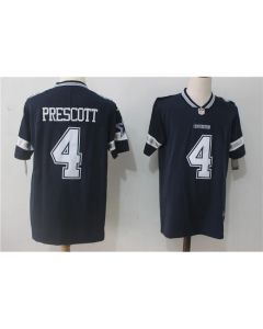 Men's Dallas Cowboys #4 Dak Prescott Navy Blue Team Color Stitched NFL Vapor Untouchable Limited Jersey