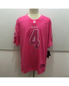 Men's Dallas Cowboys #4 Dak Prescott Pink Limited Rush Stitched NFL Jersey