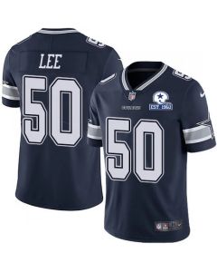 Men's Dallas Cowboys #50 Sean Lee Navy With Established In 1960 Patch Limited Stitched Jersey
